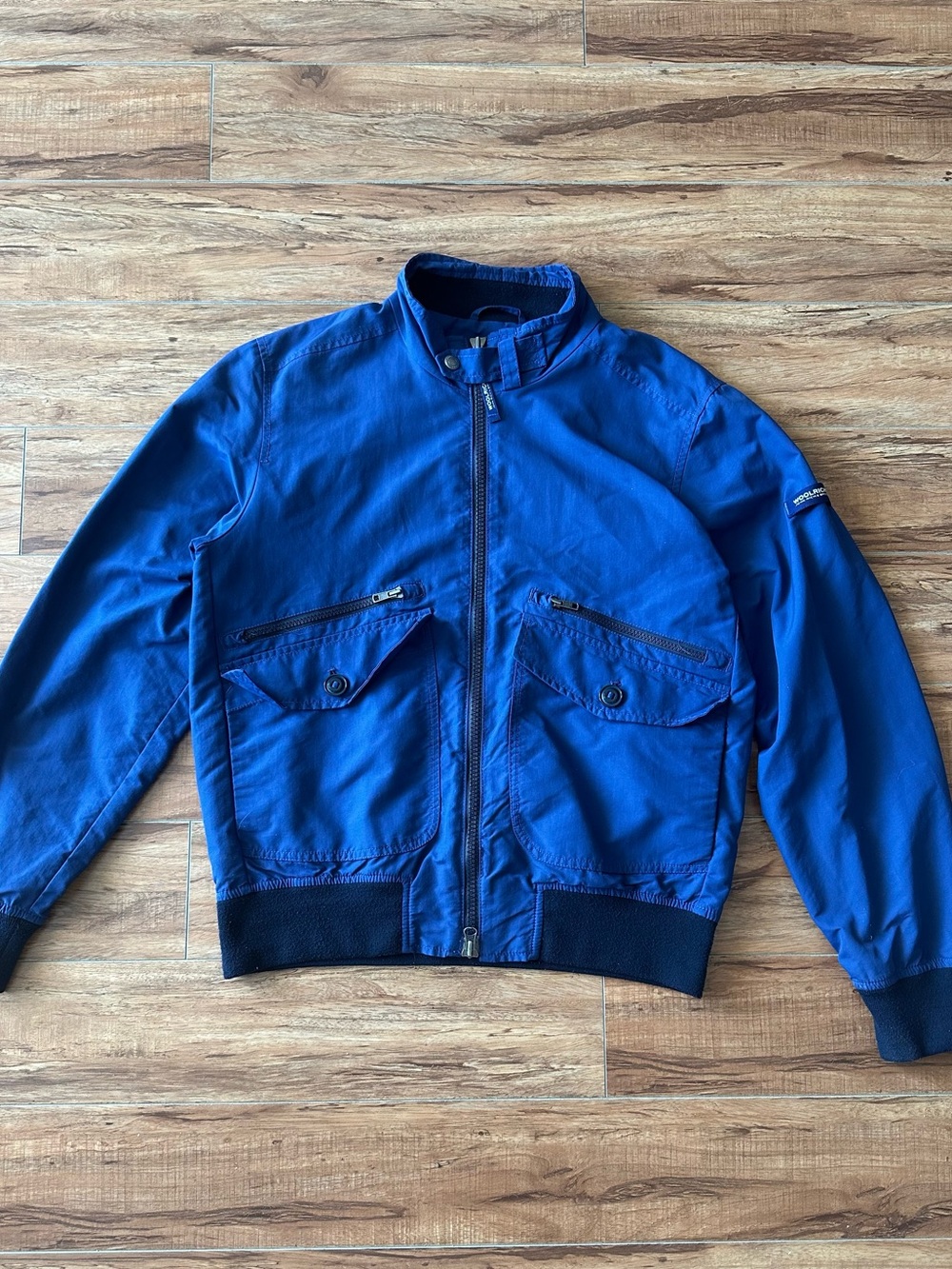 Woolrich Men's Royal Blue Lightweight Zip-Up Jacket